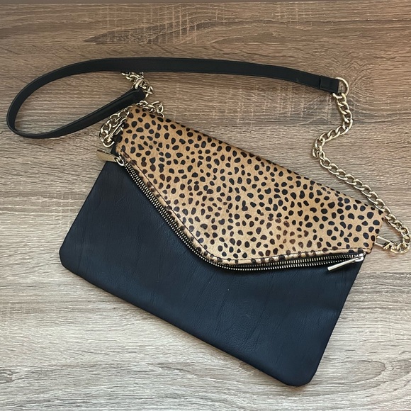 Express Handbags - Express | Cheetah Foldover Crossbody Bag